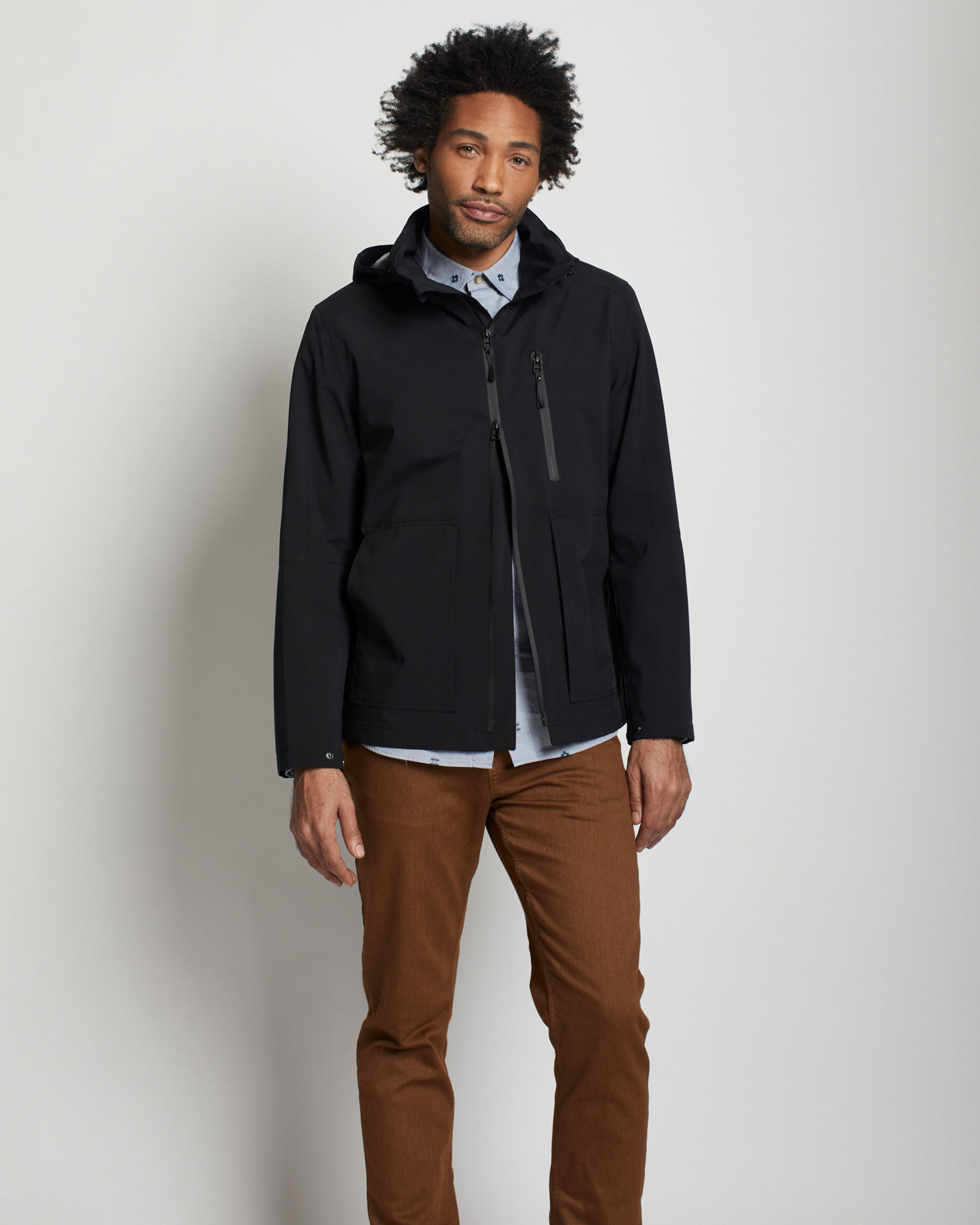 Men's Packable Windbreaker with Hidden Pockets