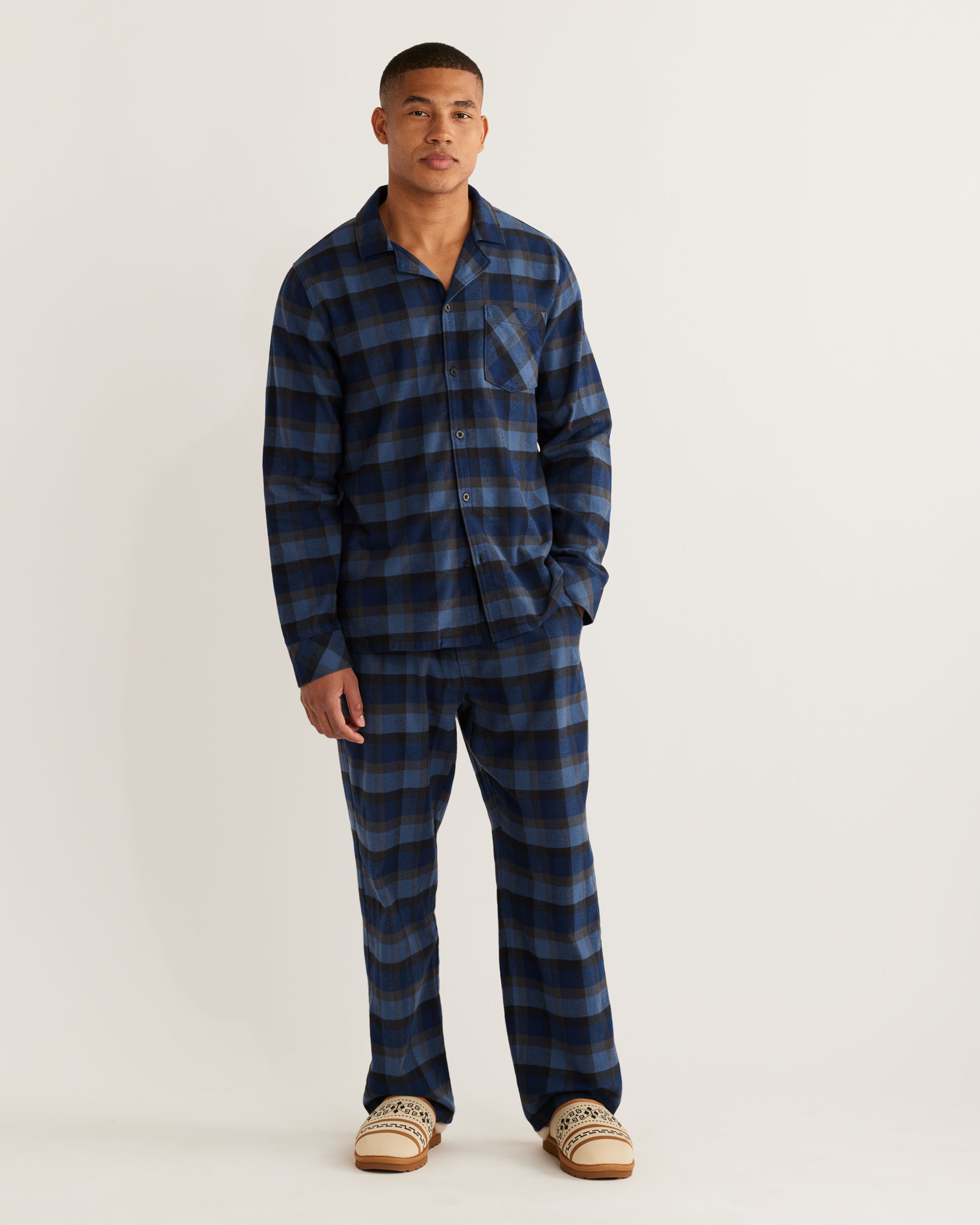 Mens Regular & Big and Tall Pajama Set with Button Down, Drawstring &  Pockets - Long Sleeve Satin Sleepwear PJs – Gifts Are Blue
