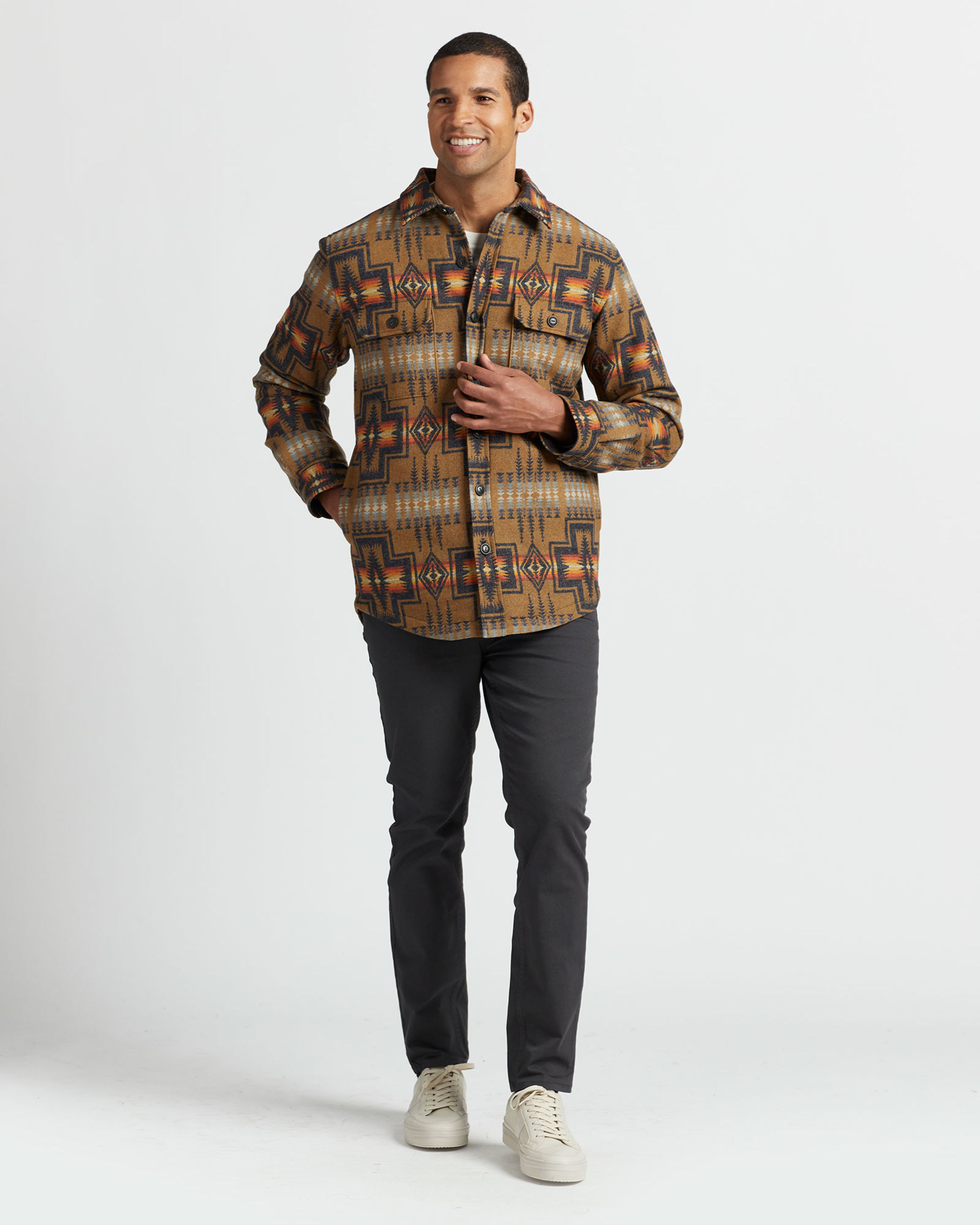 JacquaJacquard Shirts Jacket Tapered Pants