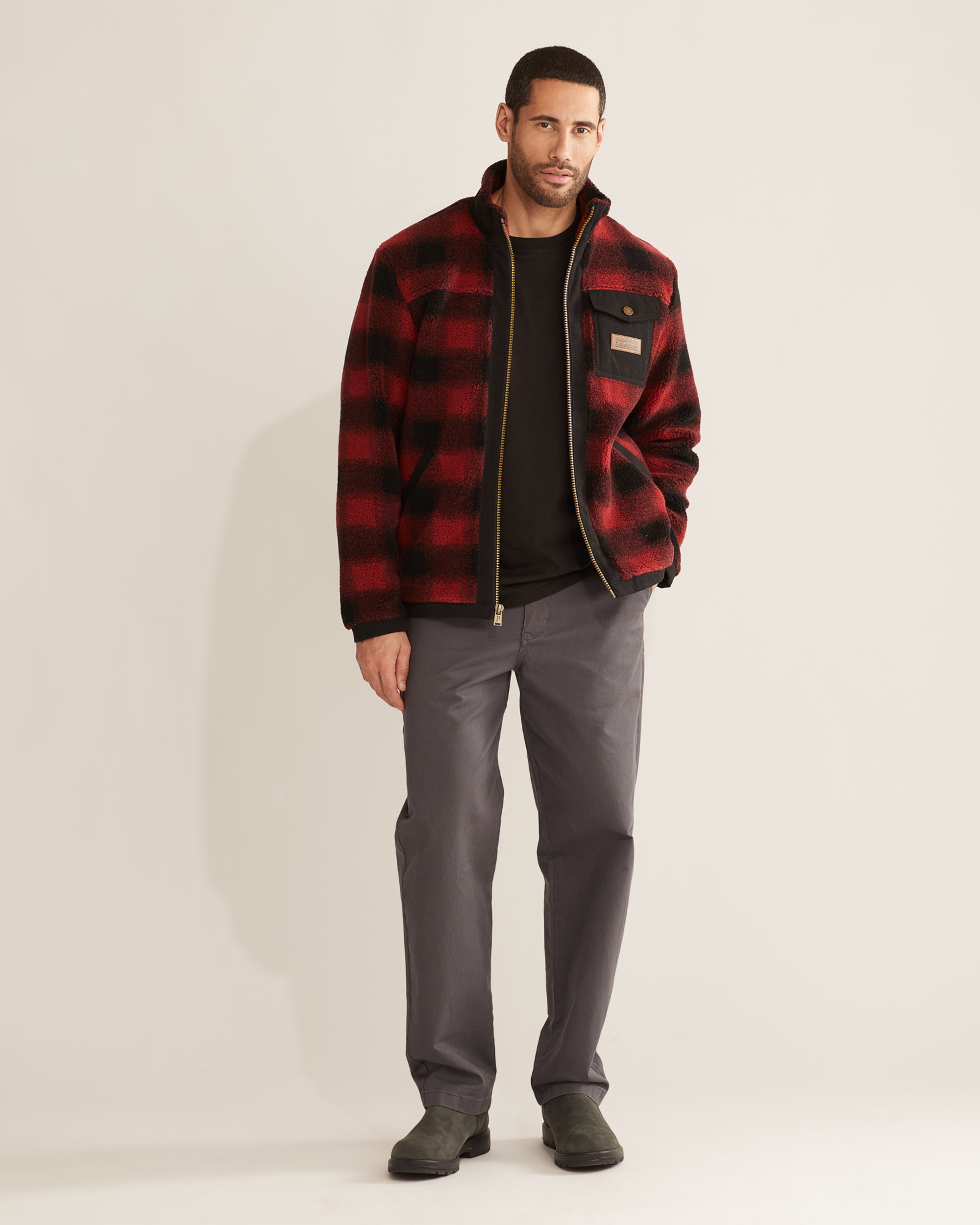 MEN'S LONE FIR STAND-COLLAR FLEECE JACKET | Pendleton