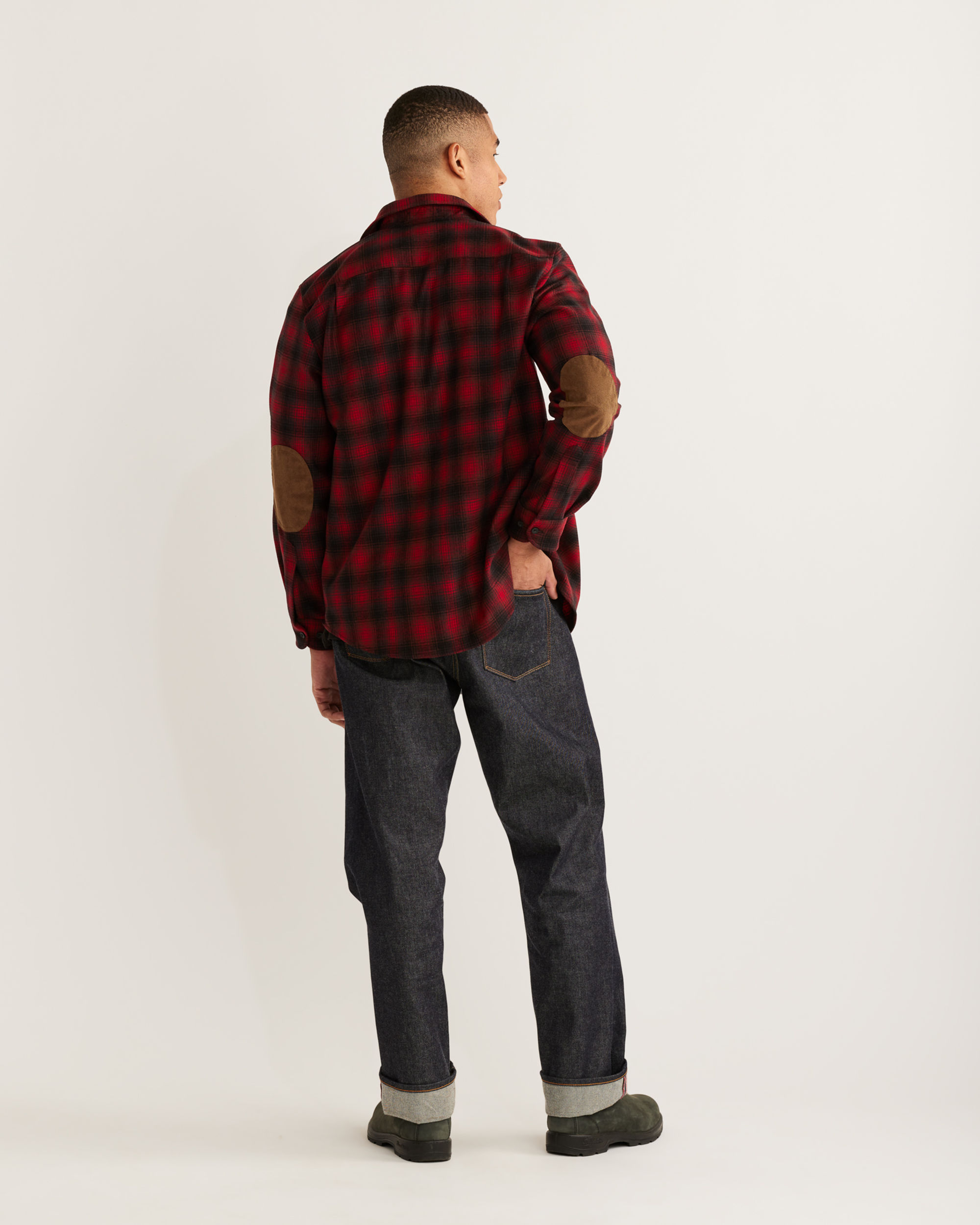 MEN'S PLAID ELBOW-PATCH TRAIL SHIRT