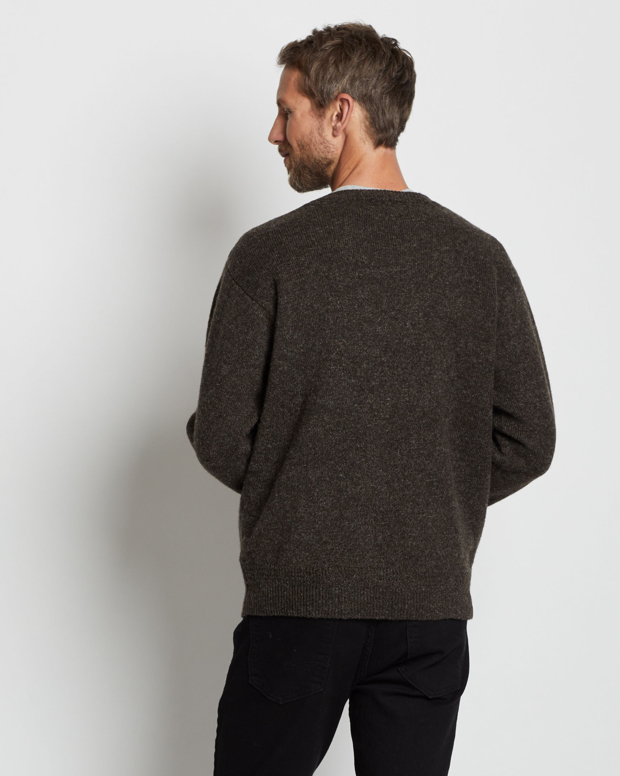Men's shetland washable wool new arrivals crewneck