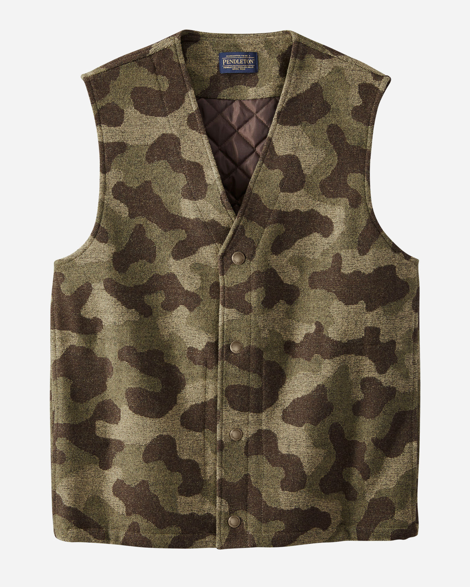 MEN S CAMO JACQUARD QUILTED VEST Pendleton