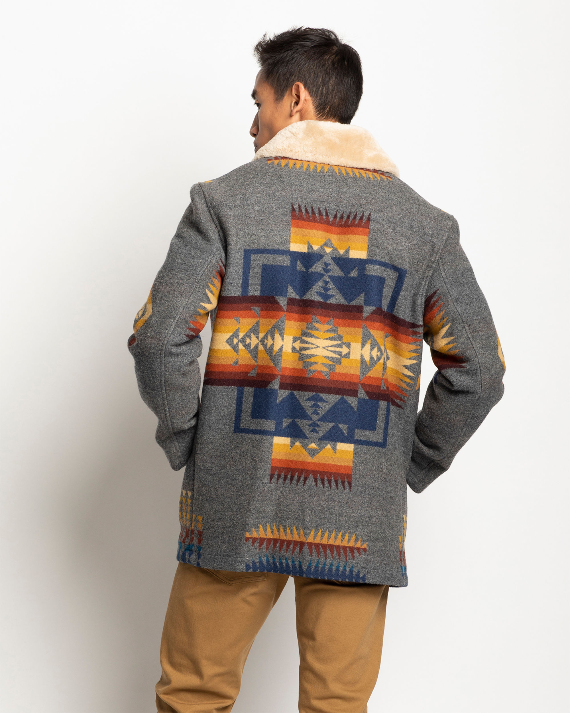 MEN'S BROWNSVILLE SHEARLING-COLLAR COAT | Pendleton