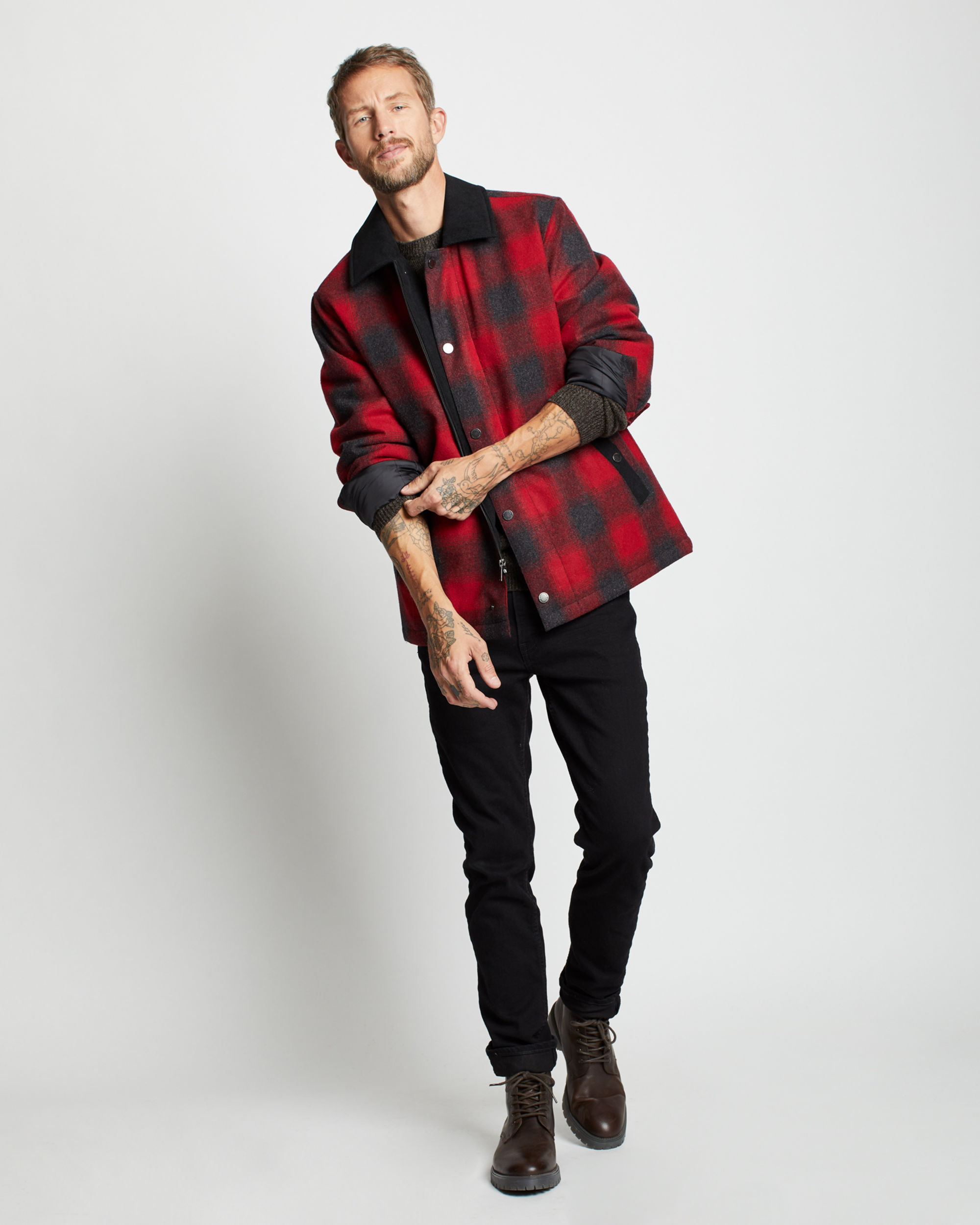 Red pendleton jacket cheap