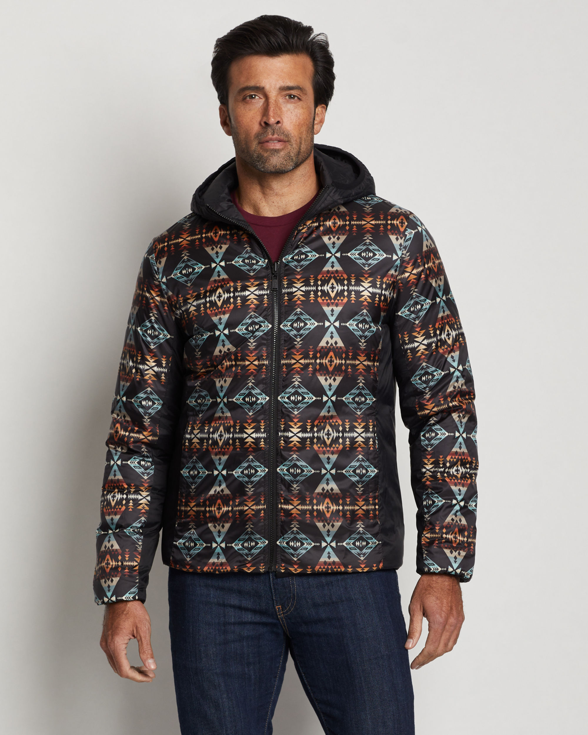 Men's Yukon Reversible Hooded Down Jacket | Pendleton Woolen Mills