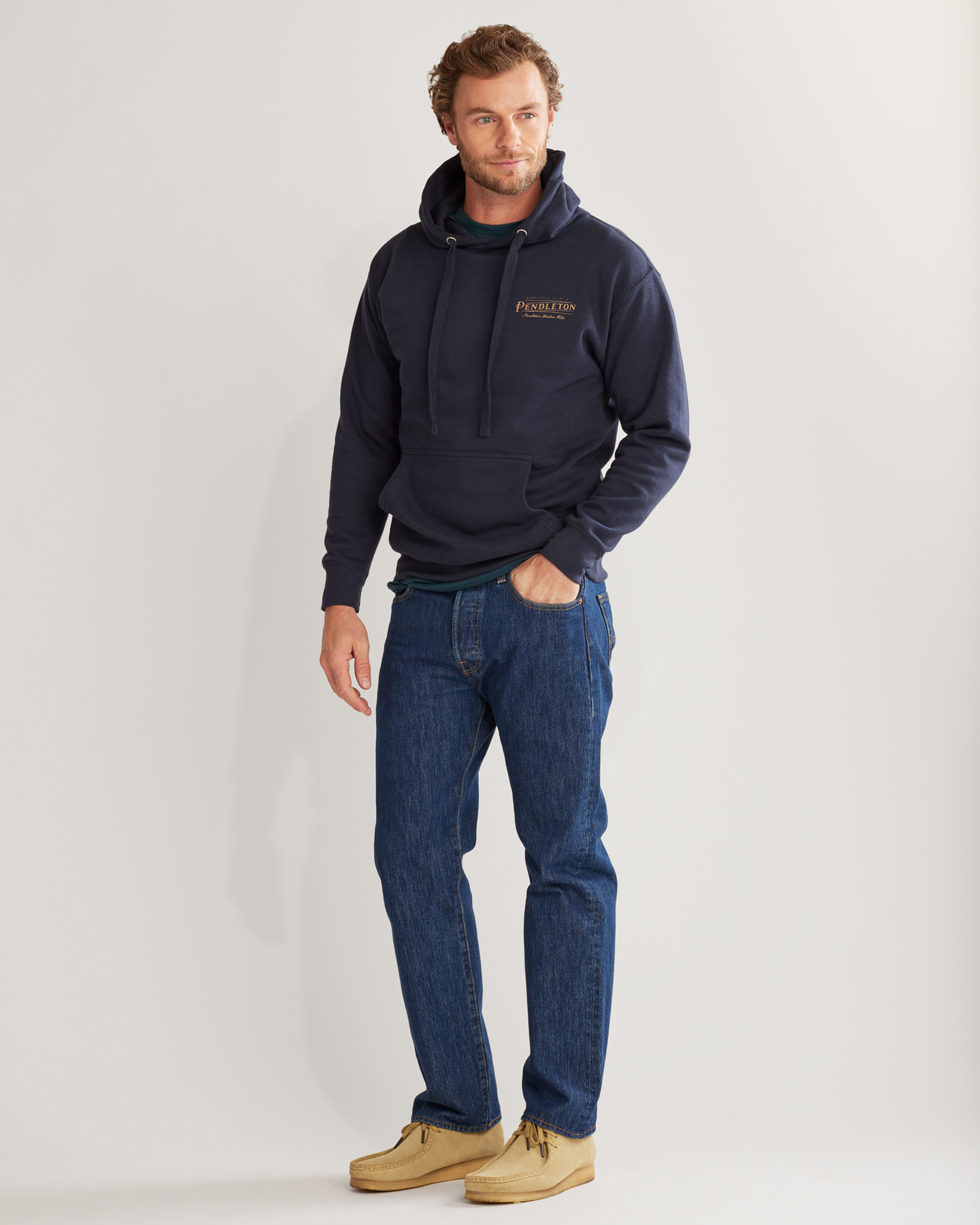Stay Stylish with Men s Heritage Logo Hoodie Pendleton