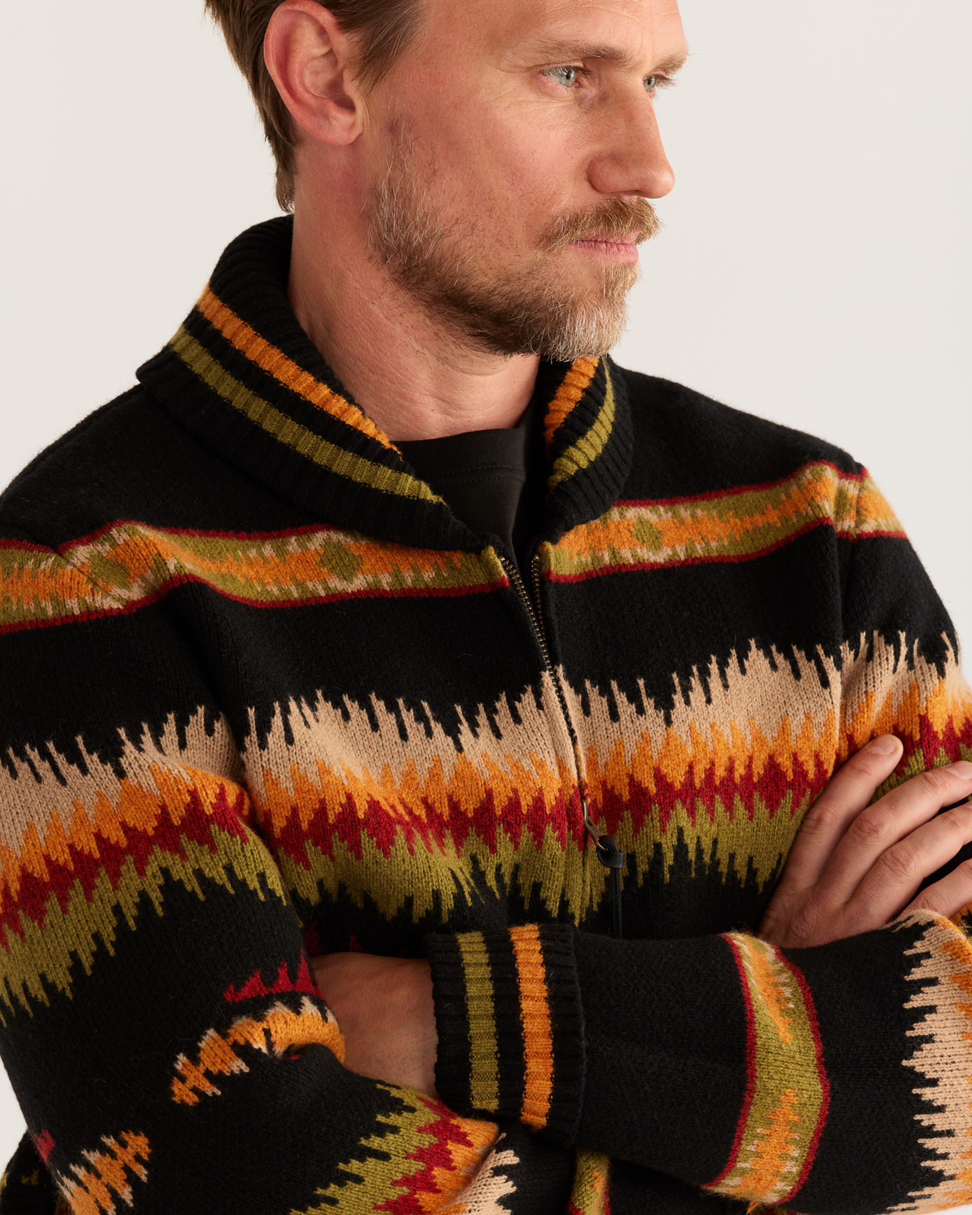 MEN'S TYE RIVER LAMBSWOOL CARDIGAN | Pendleton