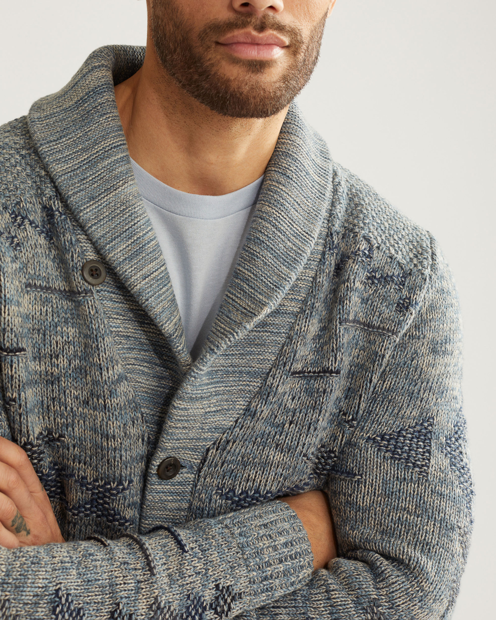 Look Sharp in Men s Bridge Creek Cotton Cardigan