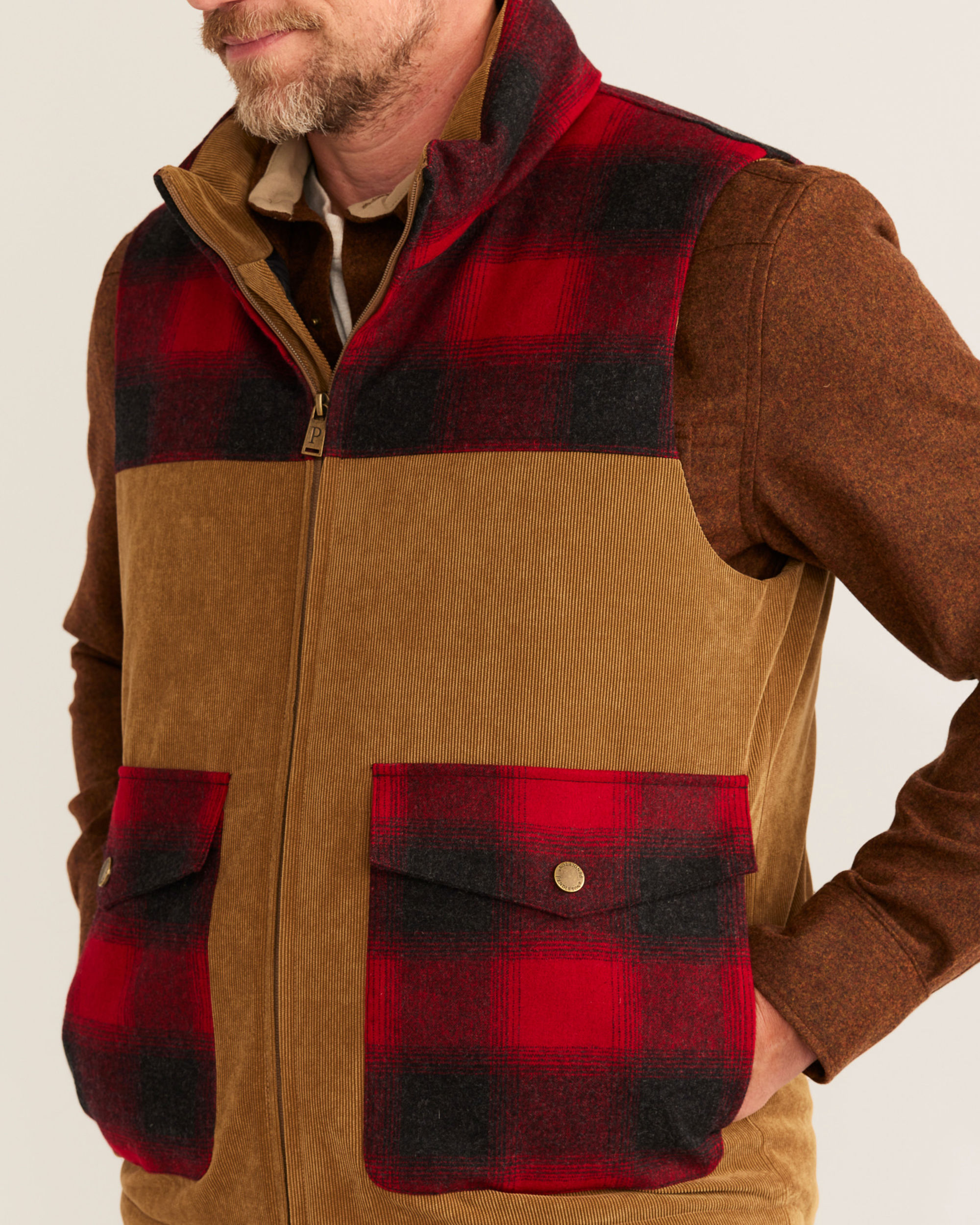 Stay Warm & Stylish with the Men's Black Hills Down Vest | Pendleton