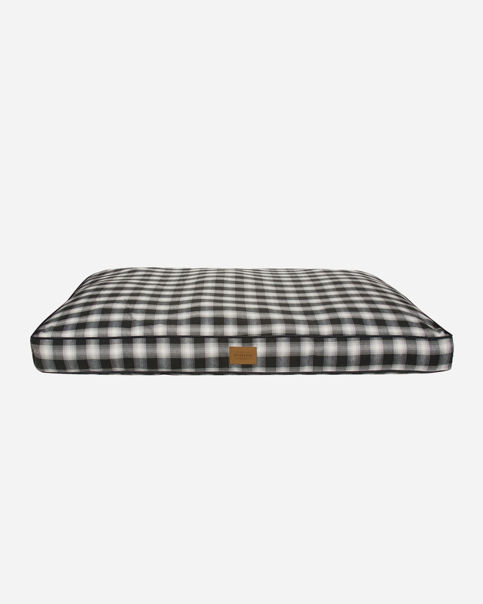 CHARCOAL OMBRE PLAID DOG BED