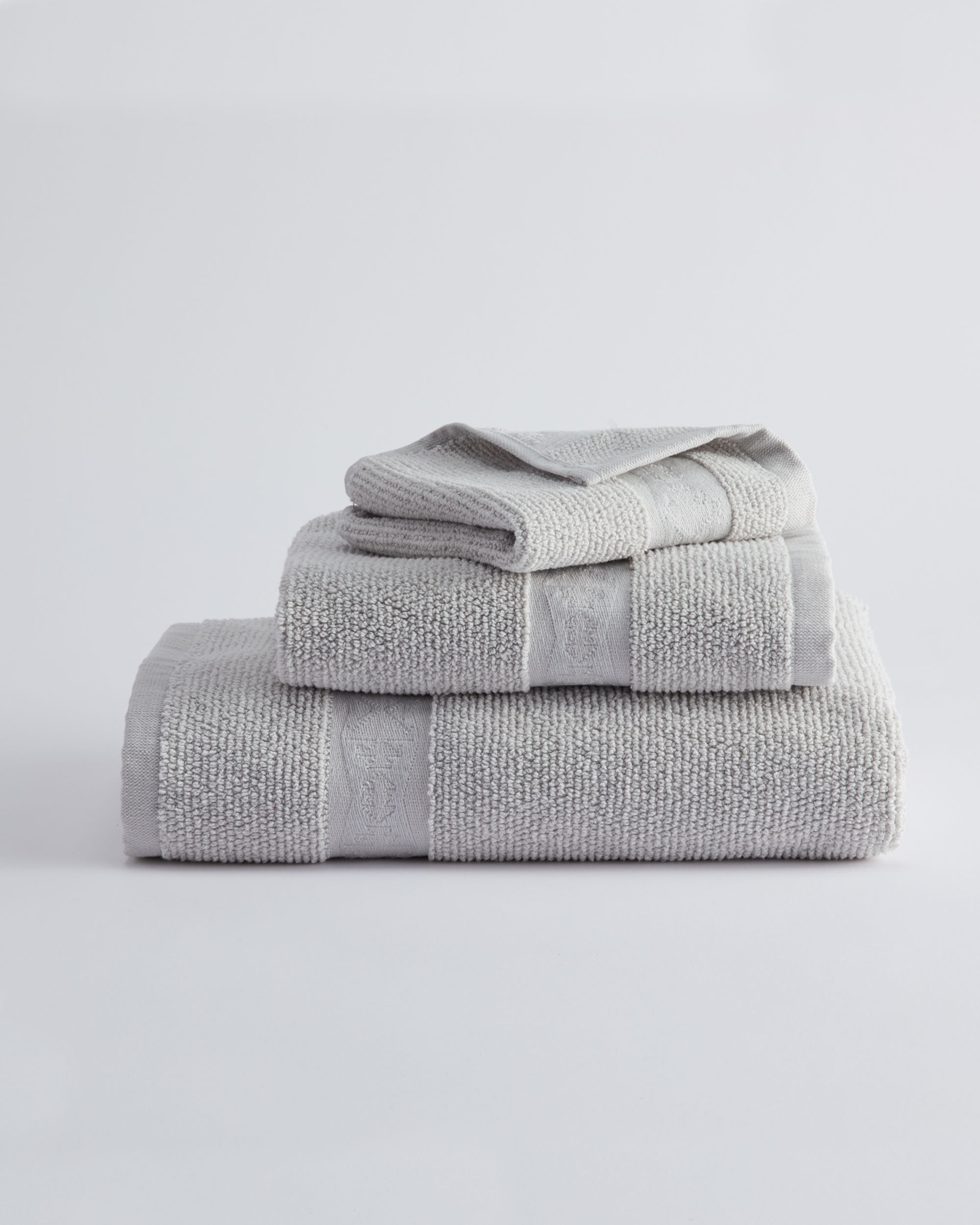 Yellowstone 4-Piece Cotton Gray Kitchen Towel Set, Rip Collection