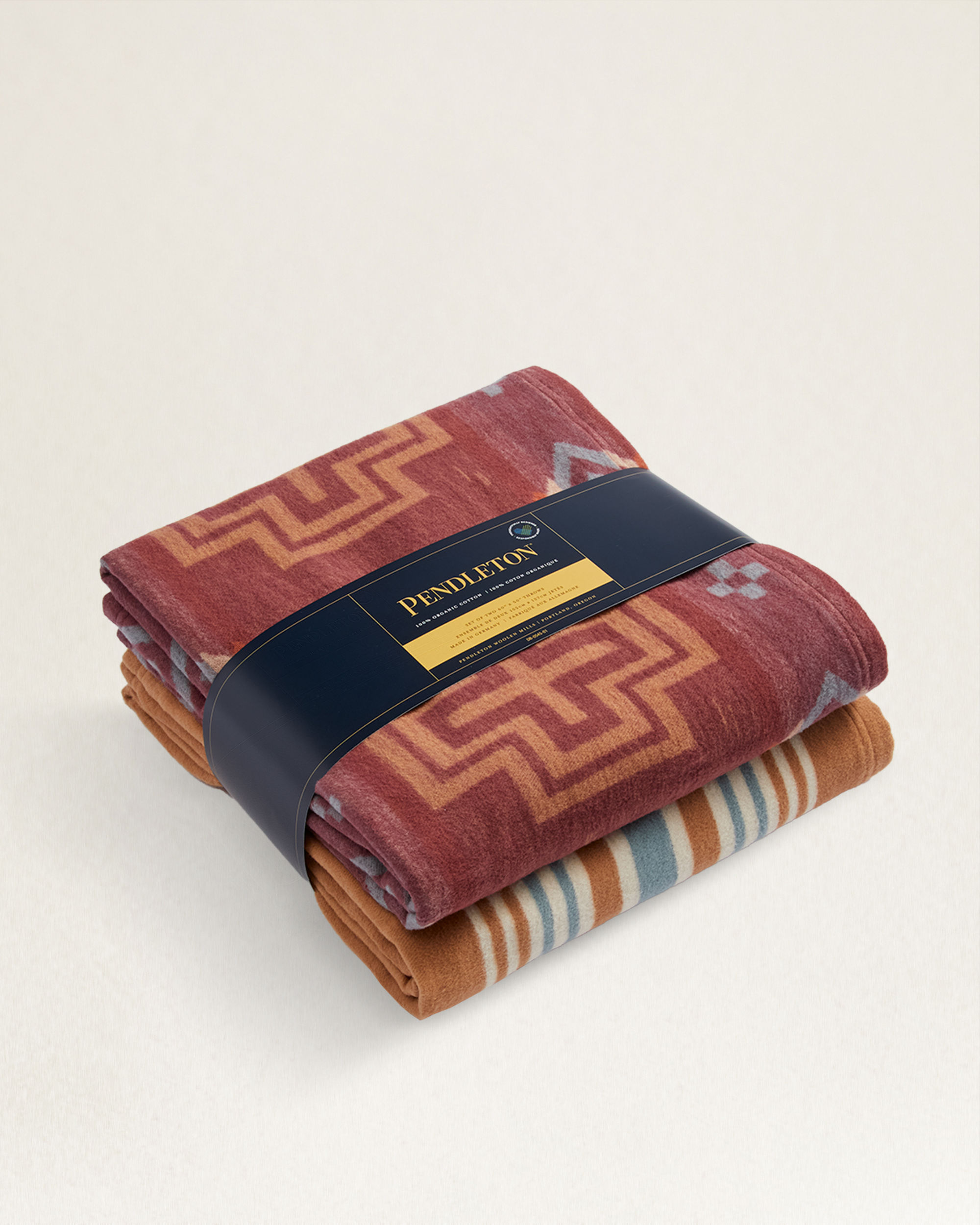 Shop San Marino/Stripe Organic Cotton Throw Gift Pack | Pendleton