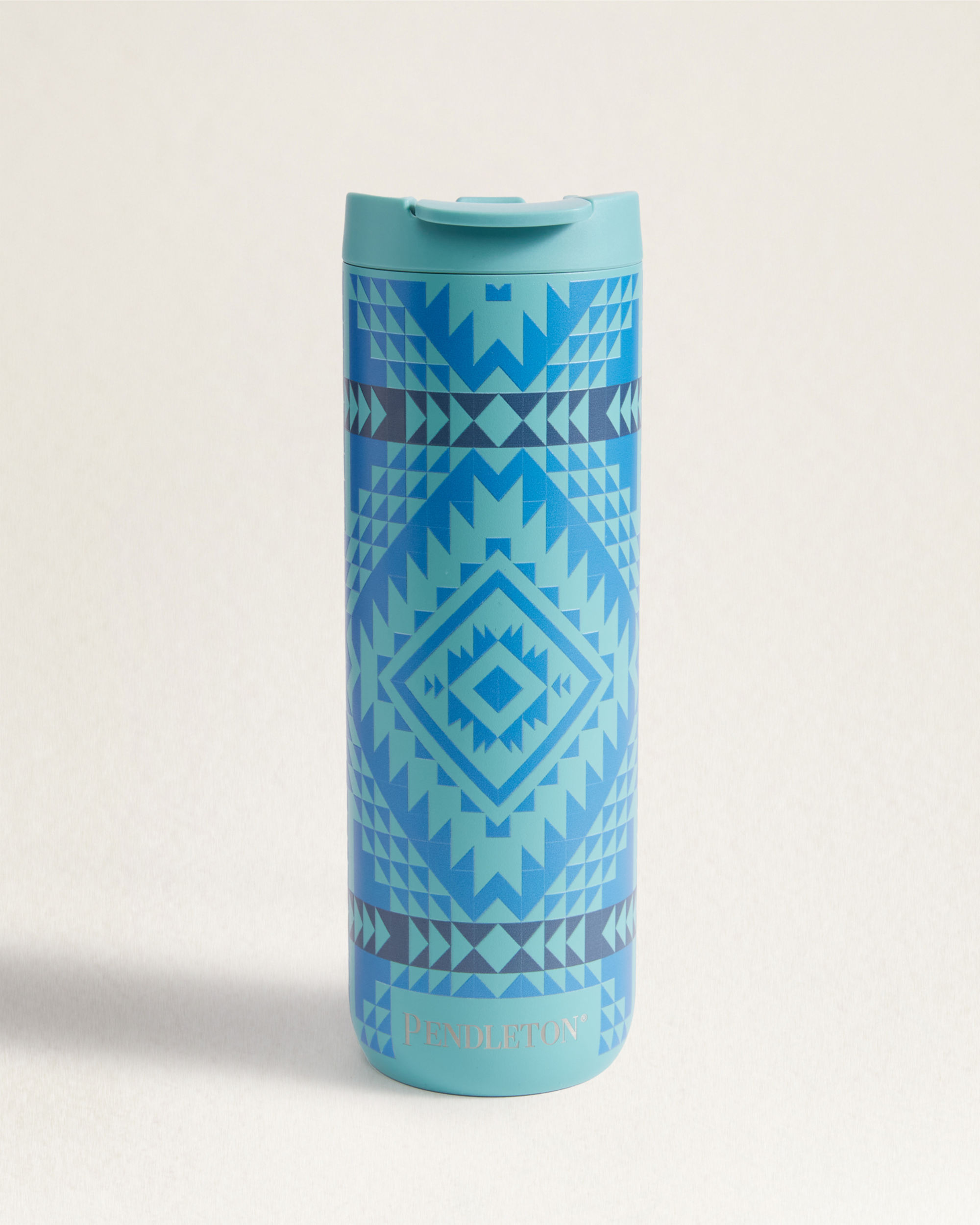 Pendleton Patterned 20oz Stainless Steel Hot/Cold Tumbler Set (White and  Teal)