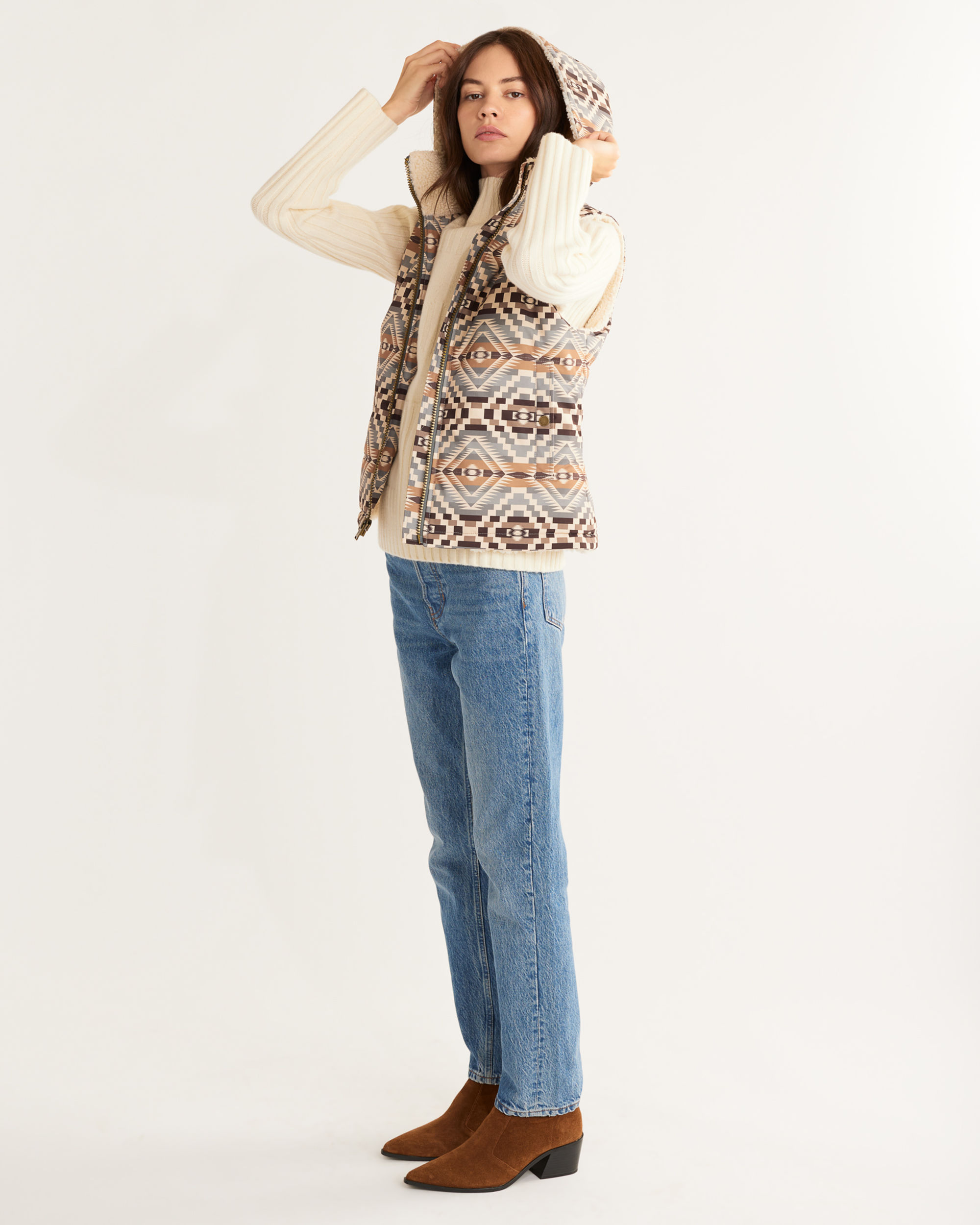 Quilted Fleece-Lined Vest for Women - Siria