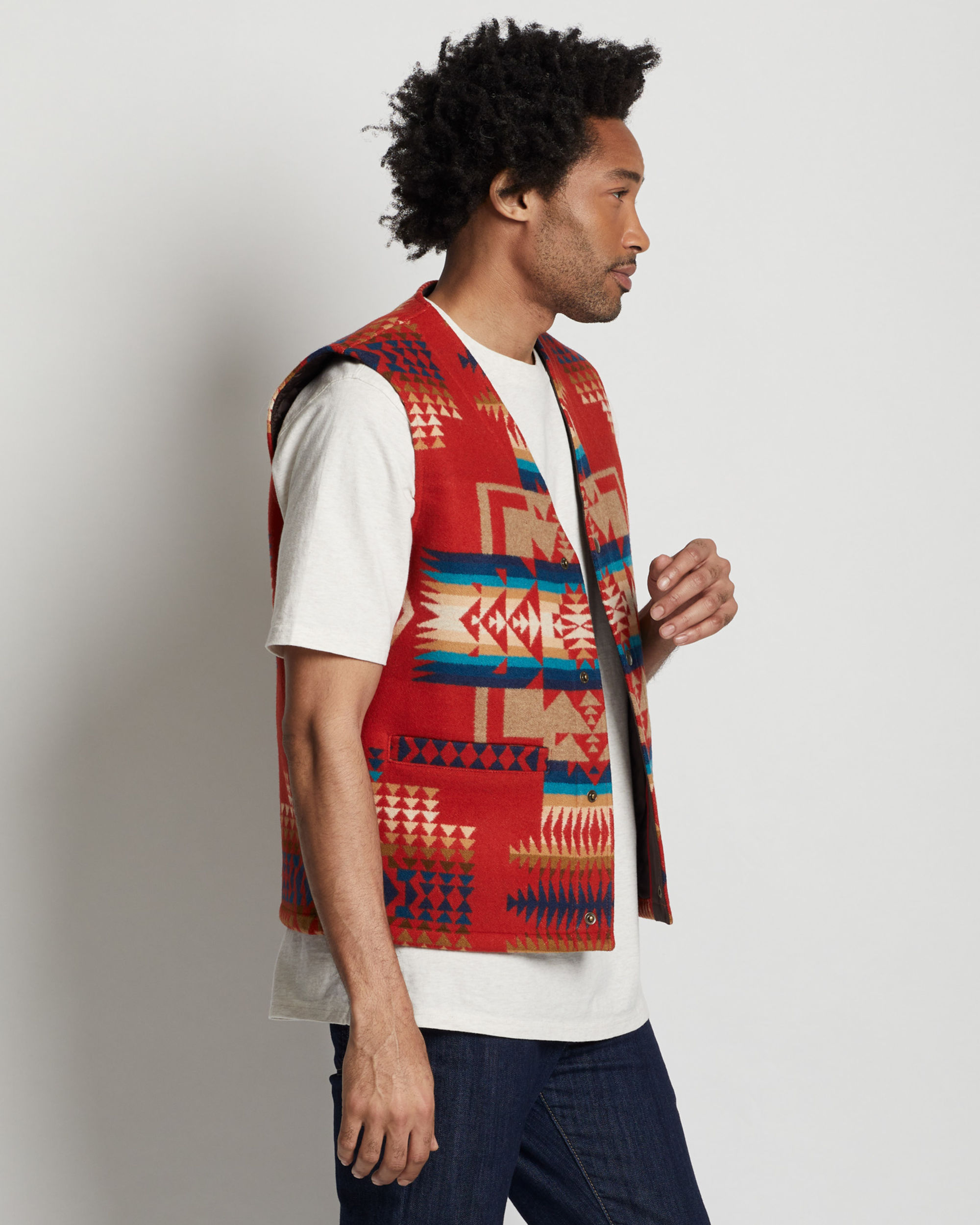 Quilted Snap  Vest main image 1