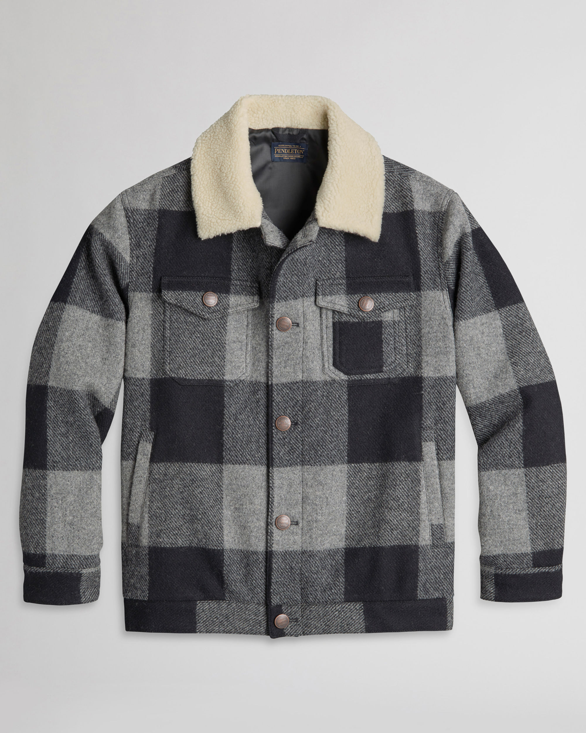 Wool Plaid Trucker Jacket main image 1