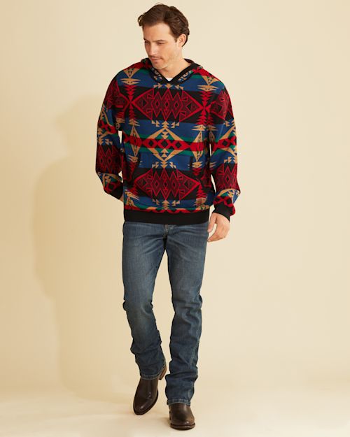 WRANGLER X PENDLETON MEN'S SWEATER-KNIT MERINO HOODIE