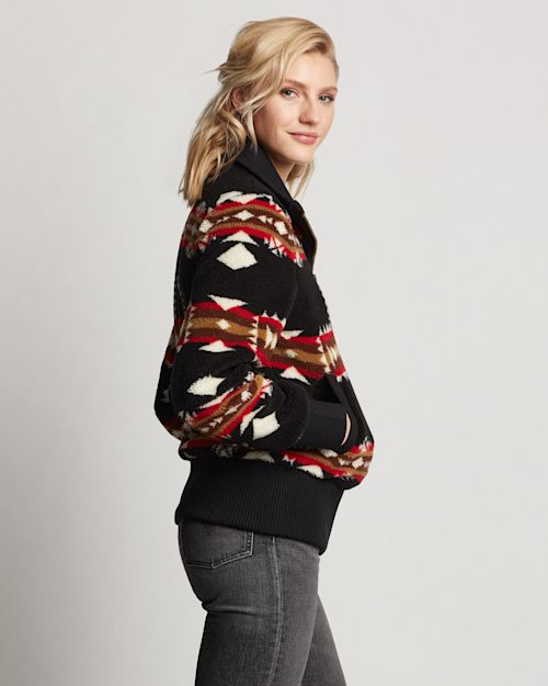 Foxglove Fleece Bomber Jacket for Women | Pendleton Woolen Mills