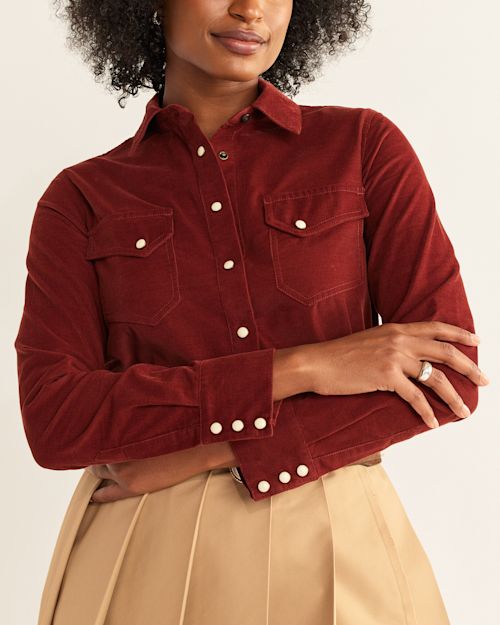 Pendleton Women's Print Gambler Shirt Navy Western Brights